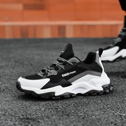 Trendy Casual Streetwear Low-Top Sneakers with Geometric and Letter Print, Lace-Up Closure,