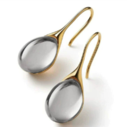 Four Color Inlaid Opal Earrings European And American Ladies Fashion Earrings