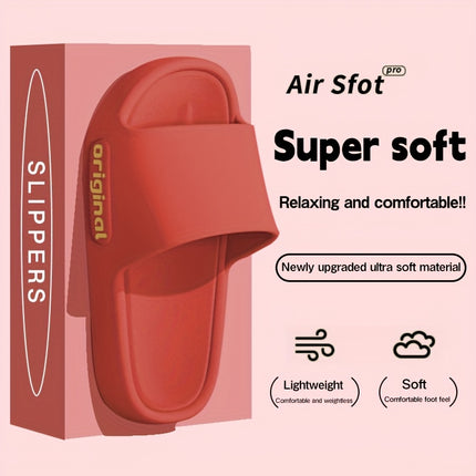 4 pcs set Men'S And Women'S Comfortable EVA Non-Slip Sandals - Featuring a Minimalist Striped Design