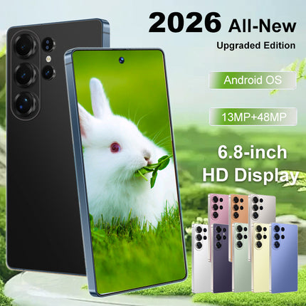 2026 Advanced Unlocked Smartphone Featuring 6.8 Inch HD Display 8GB RAM 256GB Storage Includes Stylus Android