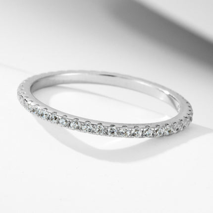 S925 Sterling Silver Super Shiny Ice Flower Cut Zircon Ring Suit