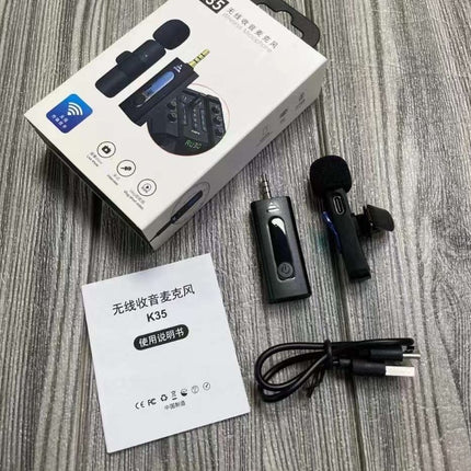 Collar Clip Microphone Outdoor Video Recording Wireless Microphone