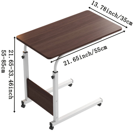 Adjustable Rolling Laptop Desk | Portable Workstation for Home, Office, Bedside