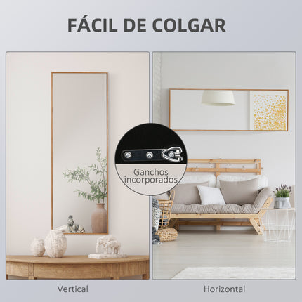 Full Body Wall Mirror 45X125 Cm Floor Standing Mirror Large Wooden Modern Style Decorative