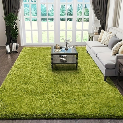 200*120cm green Mat, non-slip long pile Mat, fluffy faux fur Mat for beautiful living room decoration,