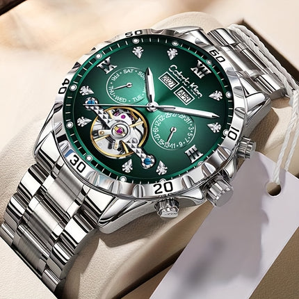 Men'S Automatic Mechanical with Chronograph, Luminescent Hands & Date Display