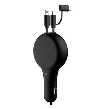 Retractable Car Charger Fast Charge Flash Charge One For Two