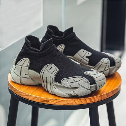 [sneakers] Men'S Stylish Casual Shoes with a Trendy Sock-Like Design