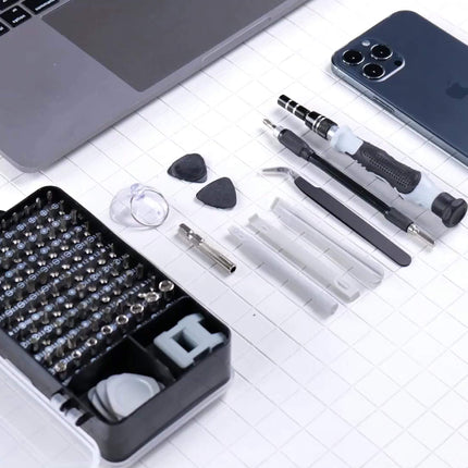 A Pink Electronic Tool Kit Containing 115 Items, Featuring 98 Magnetic Screwdriver Tips