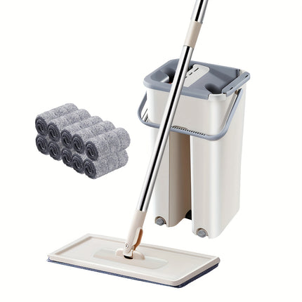 Lightweight Mop Household Floor Mop And Bucket Set - Wet And Dry Cleaning, Water Scraping Bucket