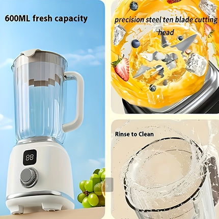 Fruit Juicer with Digital Display | Durable Plastic, USB Charging, 1-10L Capacity,