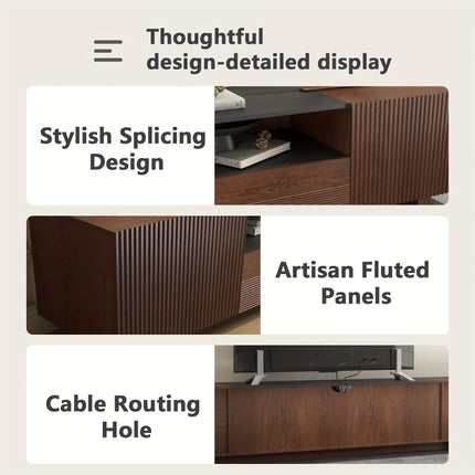 78.8 Inch TV Stand with Storage Cabinets for Living Room, TVs Media Console Entertainment Center