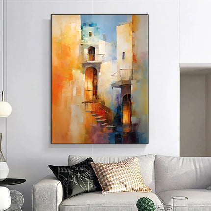 Handmade Oil Painting Canvas Wall Art Decoration Modern Abstract For Home Living Room Decor Entrance Architecture Landscape Niche Art Installation Rolled Frameless Unstretched Painting