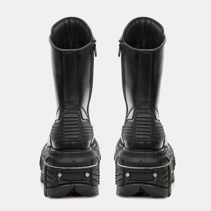 Middle Boots Dark Metal Thick Bottom Knight Boots