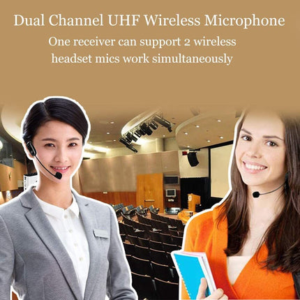 One For Two Wireless Headset 2.4G Head-worn Microphone