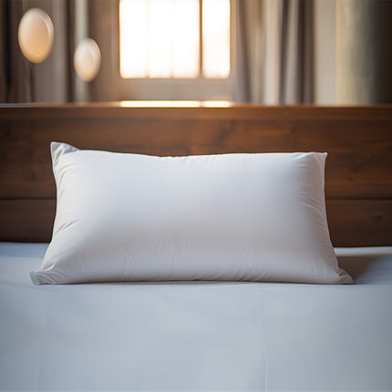 Classic White Extra-Long Pillow - Soft Breathable 100% Polyester Fill, Machine Washable