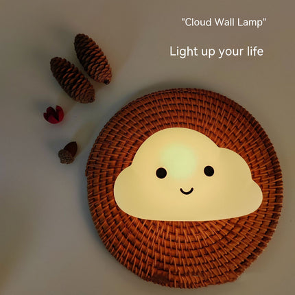 Cartoon Cloud Night Light USB Charging Bedside Bedroom Remote Control LED Wall Lamp