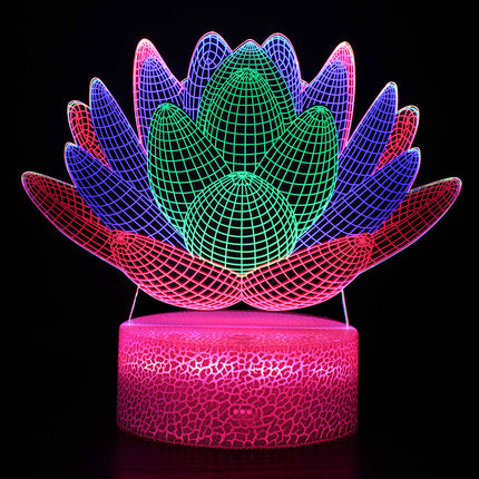 3 Acrylic Plates 3D Night Lights Touch Control Colorful LED Lamp 3D Peacock Animal Light Kids Gift Creative Bedroom Decor
