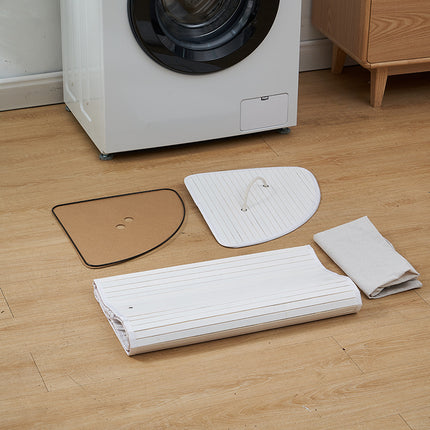 White Triangle Foldable Laundry Basket Woven Bamboo Basket With Lid