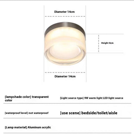 Creative Bedside-use Wall Lamp Hallway Corridor Bedroom Bathroom Lamp