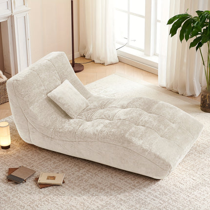 Armless Floor Sofa with Memory Foam Cushion, Modern Minimalist Lazy Chair for Living Room, Bedroom,