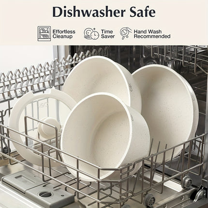 17pcs Cookware Set With Detachable Handle, Nonstick Pots And Pans Set With Removable Handle,