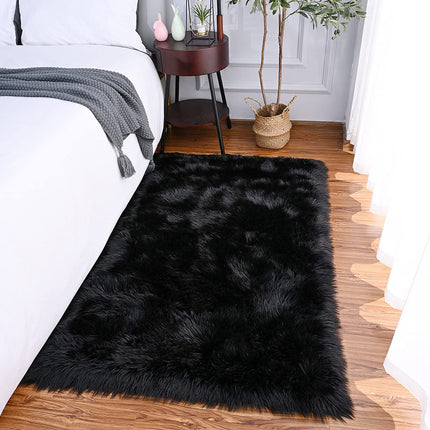 1 Plush Carpet Rug for Home Decor - Soft and Fluffy for Bedroom, Living Room, Study, and Hallway