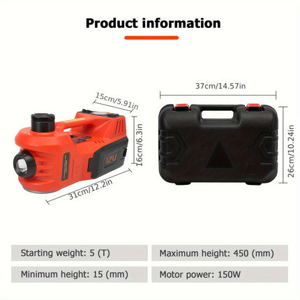 12V 3T/5T Electric Car Jacks Kit  Tyre Change Tool Jack With Toolbox, Professional Garages Tools