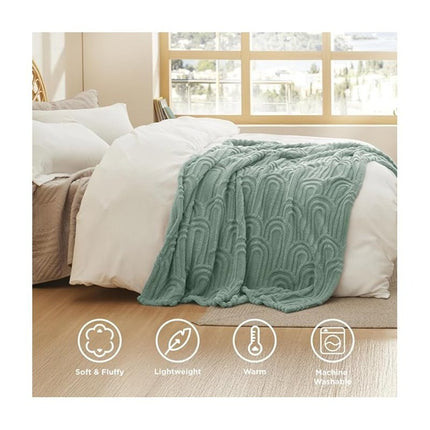 Green/Dark Grey/Coffee/Beige, Bed And Sofa Dual-Purpose Winter Blanket, Comfortable Soft