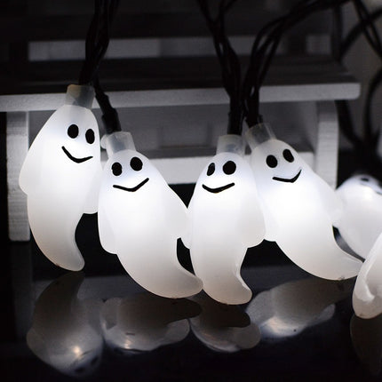 Solar-powered String Lights Ghost Halloween Day Courtyard Christmas Decoration Luminous Lights