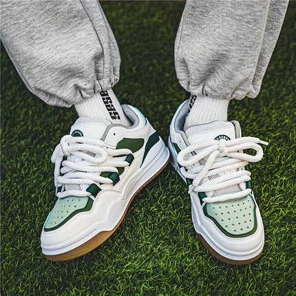 Men'S Fashionable Street Style Skates, Comfortable Non-Slip Laces, Casual Platform Shoes for