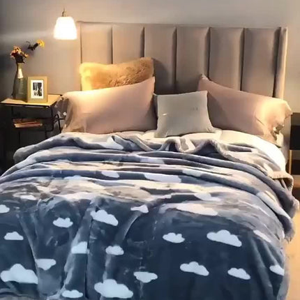 Extra Large Thickened Raschel Blanket | Double Layer Four Season Soft Throw Blanket, Machine Washable