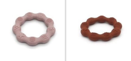 Full Three-dimensional Baby Silicone Teether Baby Molars Holding Round Teether