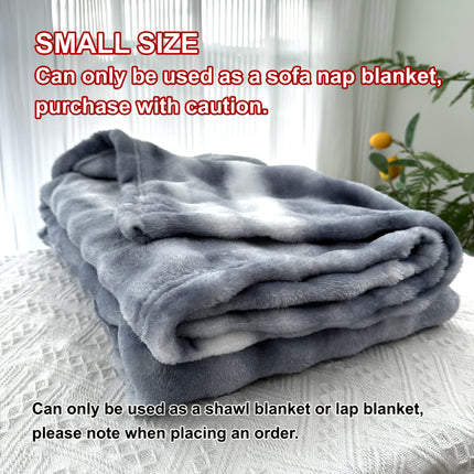 Super Soft Bubble Faux Rabbit Fur Blanket, Machine Washable, All-Season, Heavyweight Winter Blanket
