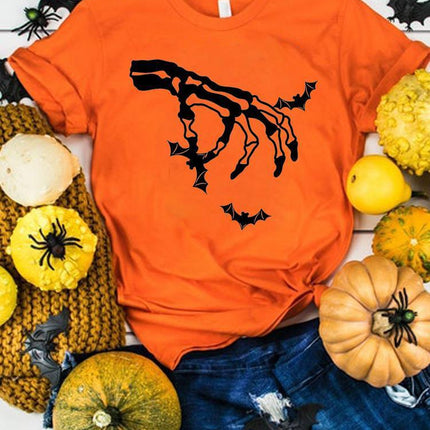 Halloween Thanksgiving Women's Summer Graphics T-Shirt Clothes
