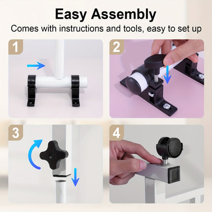 Ergonomic Height-Adjustable Dual-Panel computer Desk with Foldable & 0-90° Angle Adjustment