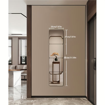 Mirror Wall Decoration, for Bedroom, Living Room, Office, Kitchen, Bathroom, Porch Dance Studio, Gym