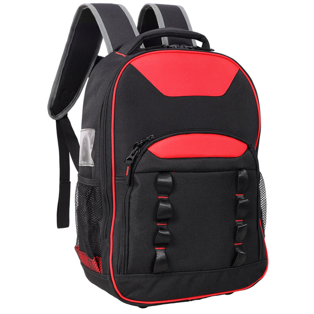 Oxford Cloth Multifunctional Tool Backpack, Heavy-Duty Tool Bag with Multiple Pockets for Electricians & Technicians