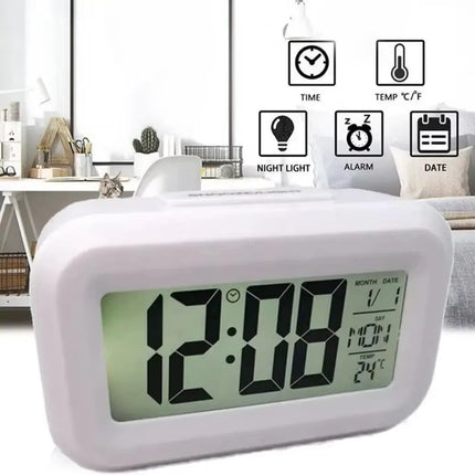 Mini Music Digital Alarm Clock Backlight Snooze Mute Calendar Desktop Alaways On Table Clocks Temperature Electronic LED Clocks