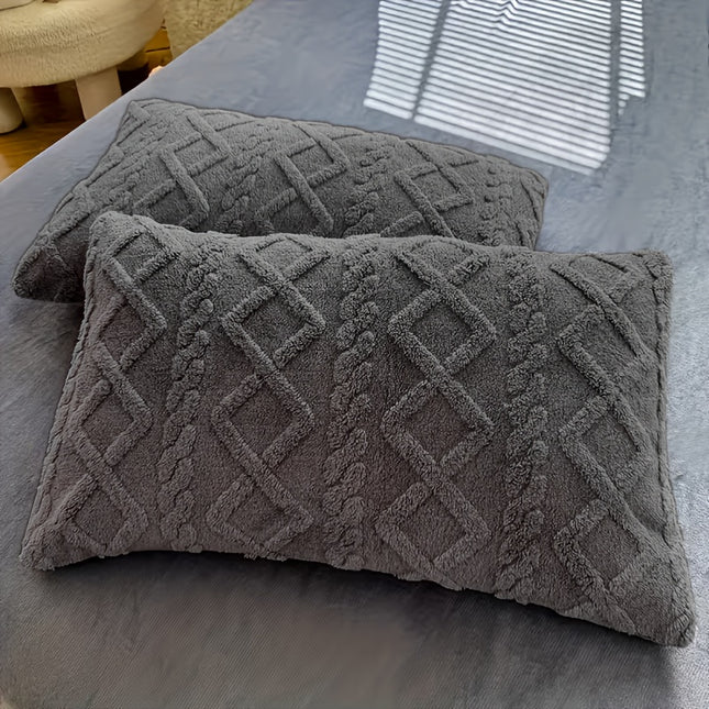 2/3pcs High-quality Plush Warm Taffeta Comforter and Pillowcases Soft Polyester Quilted Bedding,