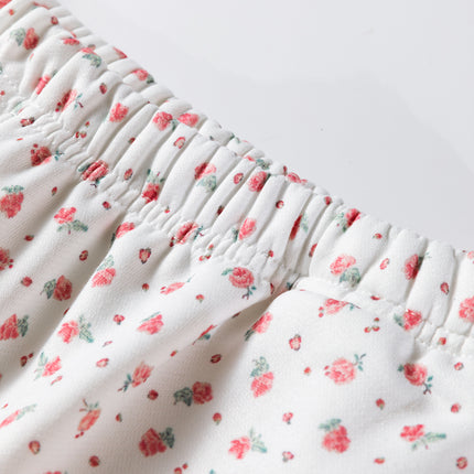 Pink Floral Print Kangaroo Pocket Hoodie Sheath Sweatpants Set