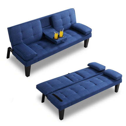 Sofa Bed That Can Be Folded, Featuring an Adjustable Lounge Chair with Removable Armrests