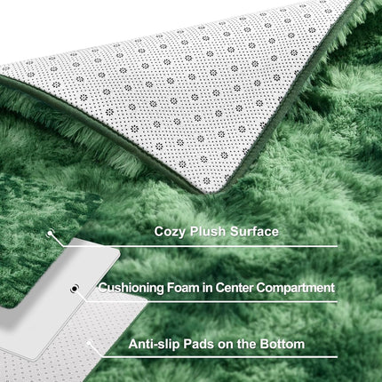 8x10 Plush Shag Rug Fire-Resistant Thick Pile Carpet Suitable for Bedroom & Living Room,