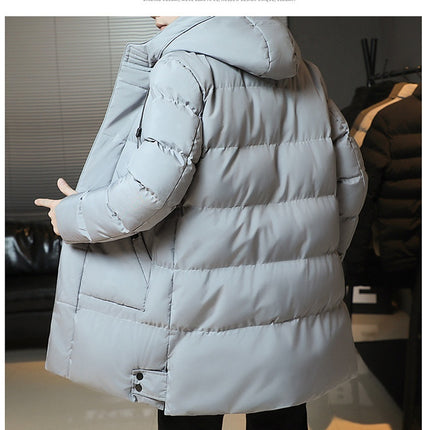 Men's Winter Leisure Warm Hooded Plus Size Men's Cotton Clothing