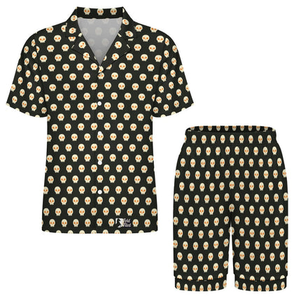 Ice silk  Short sleeved pajama set