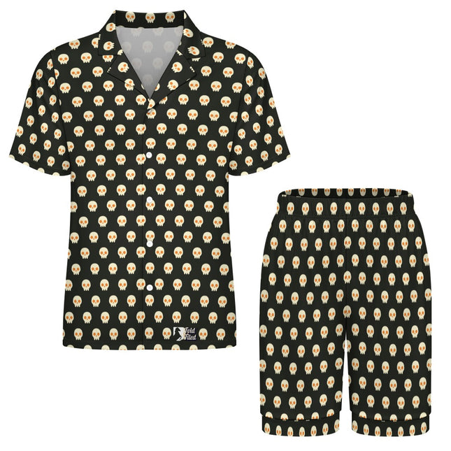 Ice silk  Short sleeved pajama set
