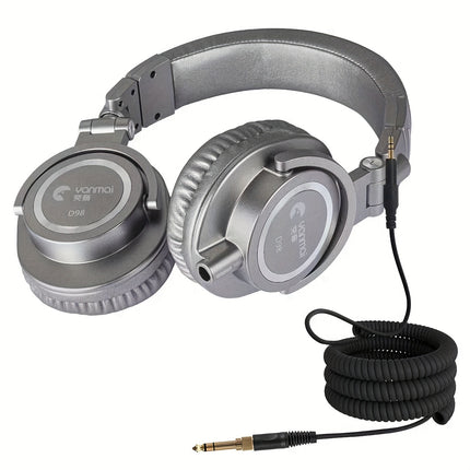 Professional DJ Monitoring Headphones On-Ear HiFi Stereo Wired Gaming Headset