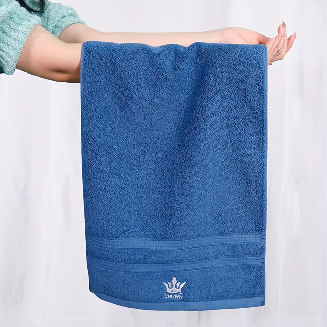 msekko 6pcs 100% Cotton Heavy-Duty Towel Suite Luxury Crown Embroidery, Thick Bath Towels