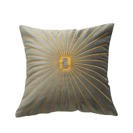 Netherlands Velvet Gold Thread Embroidery Pillow Cover