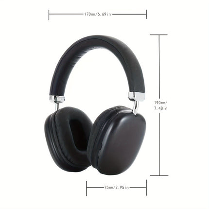 High-Quality Wireless Headphones, Lightweight Foldable Design with Built-
